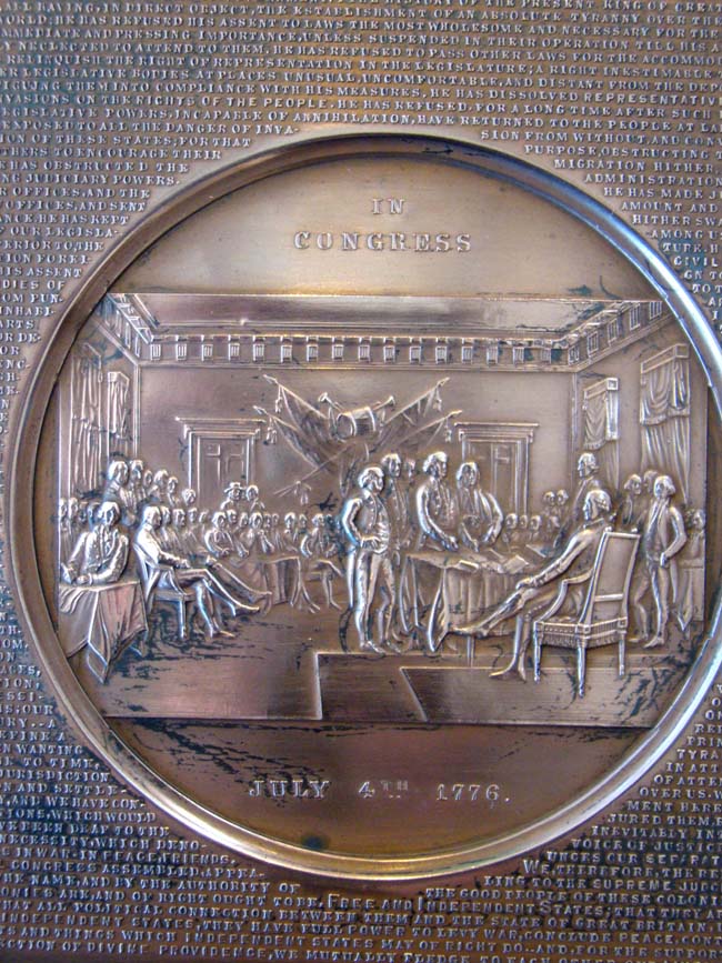 An historic 19th century copper plate featuring "The Declaration of Independence" made in 1859 — image 3
